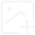 PicMonkey stock photo assets icon. Square with + sign. Half triangle and dot in center to represent image of mountain landscape. 