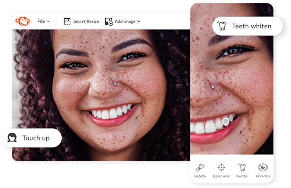 Touch-up photos on the PicMonkey mobile app 