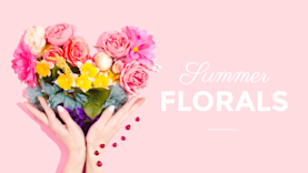 hands with bouquet flowers